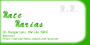 mate marias business card